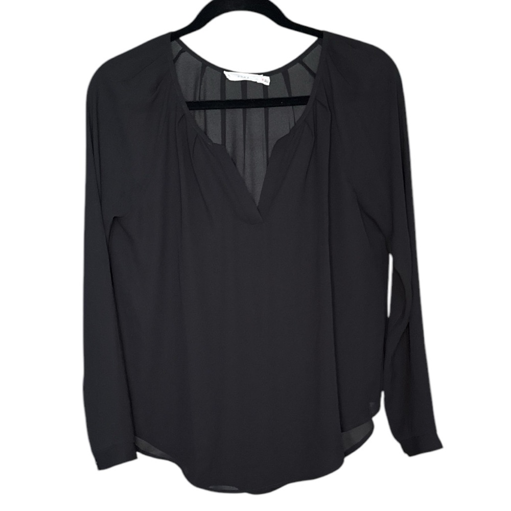 EUC Lush Black Long Sleeve Blouse size Small - Picture 1 of 4